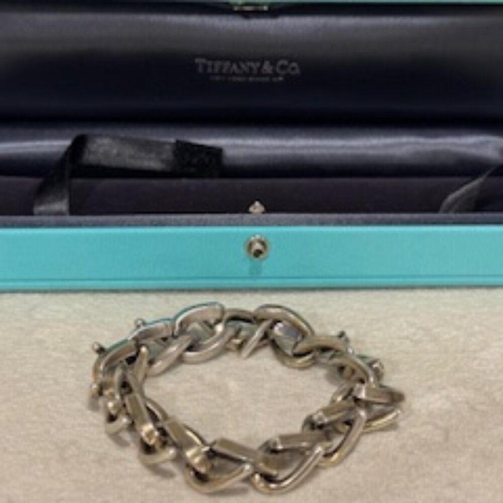 Tiffany Forge Large Link Bracelet in Blackened Sterling Silver